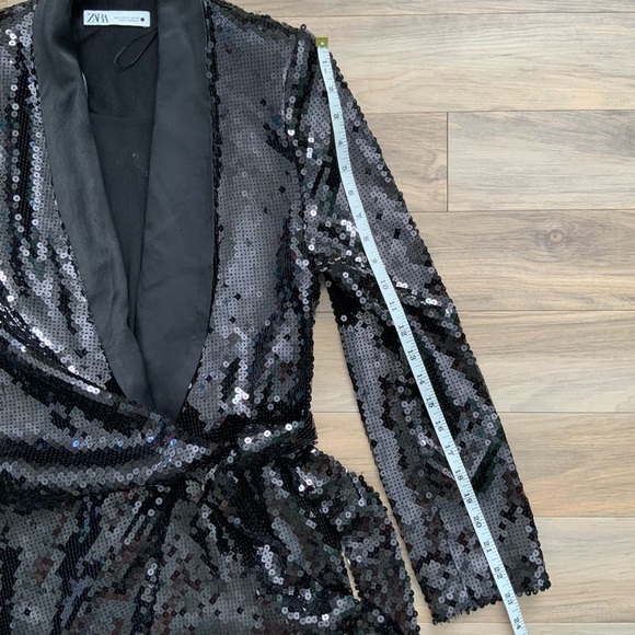 Zara Black Sequin Dress - Picture 13 of 16